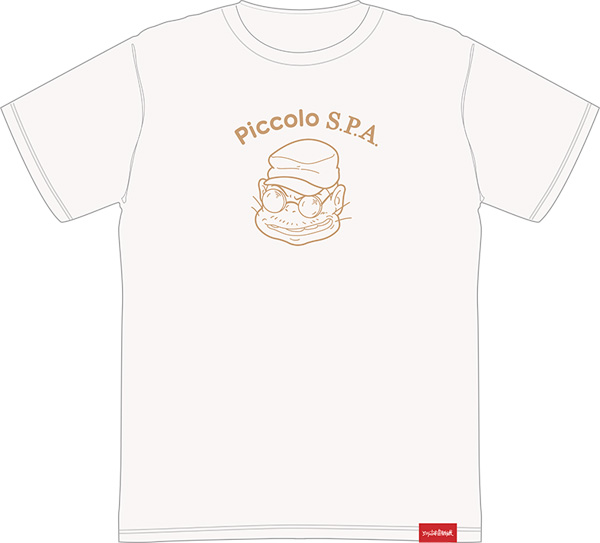 紅の豚」Tシャツ／ピッコロおやじ（アイボリー）