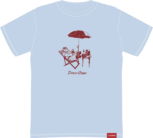 「紅の豚」Tシャツ／ポルコ（ライトブルー）